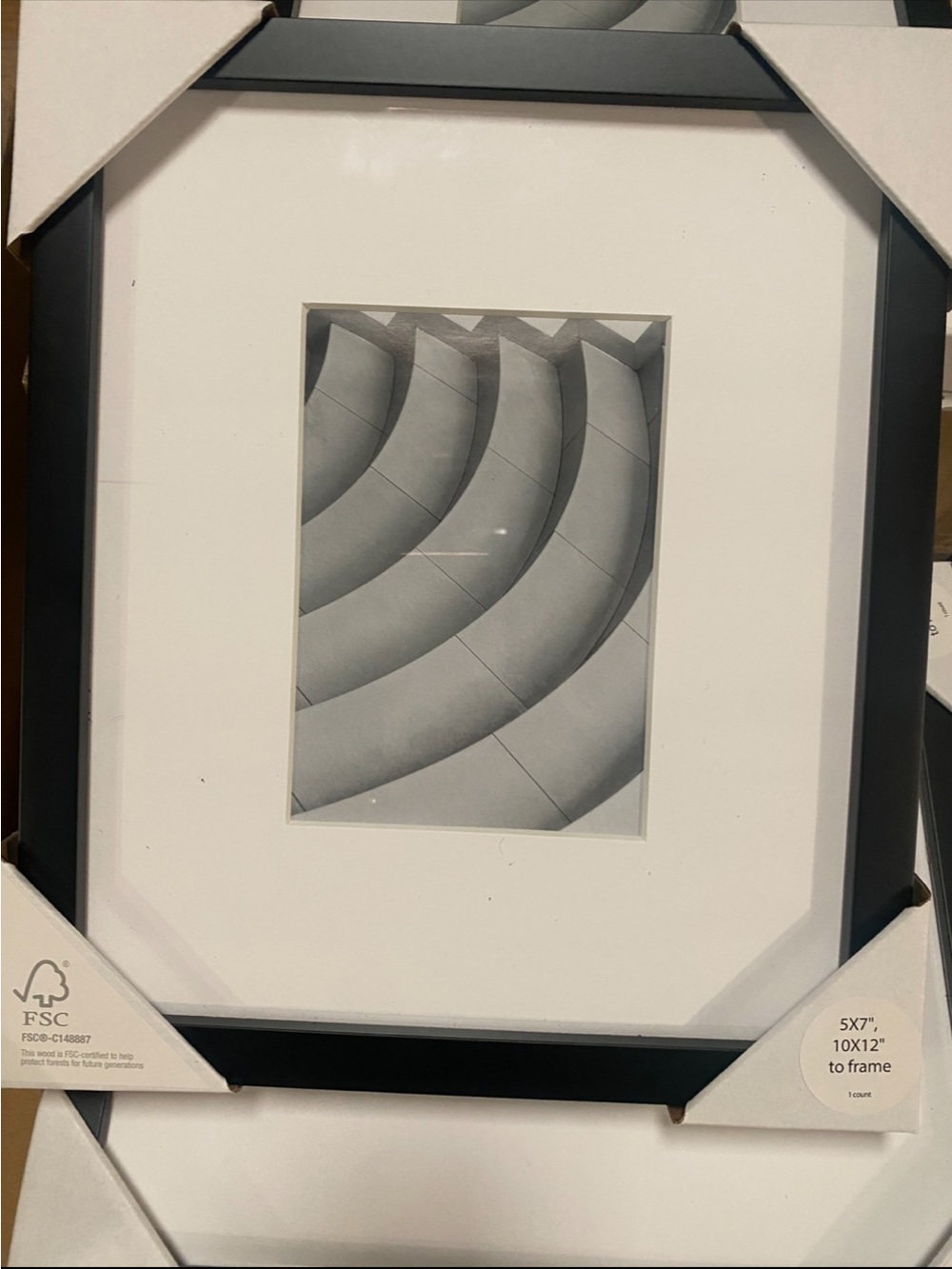 2 pack target thresholdT - 10 x 12 Matted to 5 x 7 Thin Gallery Frame Black